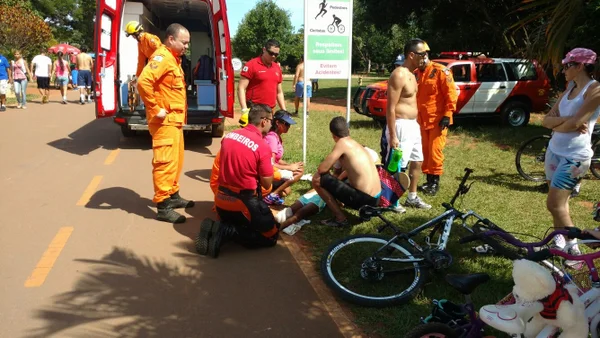 Menina de 12 anos é atropelada por bicicleta no Parque da Cidade. Veja vídeo