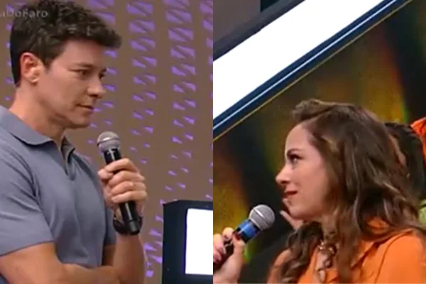 Imagem colorida de Silvia Abravanel e Rodrigo faro