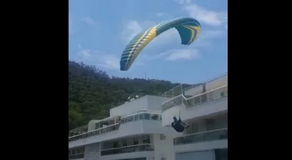 Parapente cai em Niterói