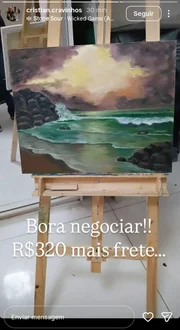 Cristian Cravinhos anuncia seus quadros no Instagram Cristian Cravinhos anuncia seus quadros no Instagram