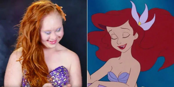 Jovem com síndrome de down é transformada em princesas de desenhos animados
