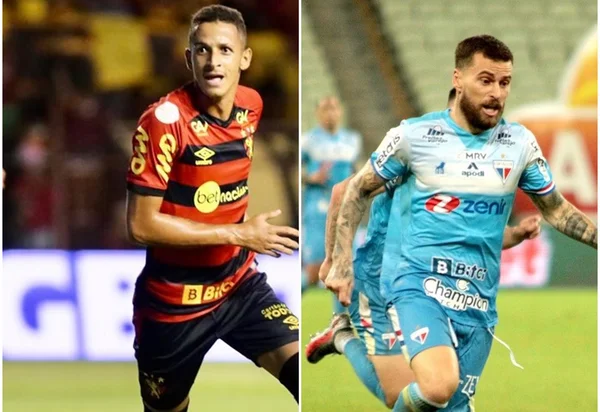 Lucas Lima, do Fortaleza, e Luciano Jaba, do Sport