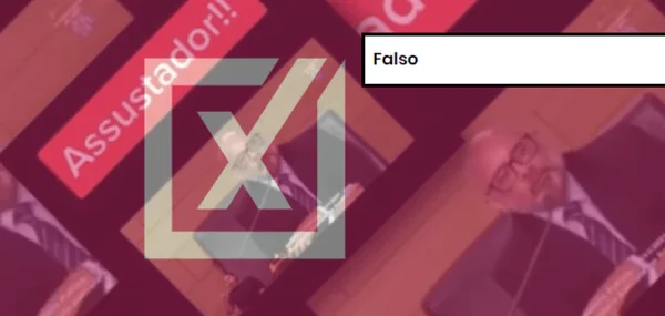 Print de vídeo com etiqueta sinalizando conteúdo enganoso