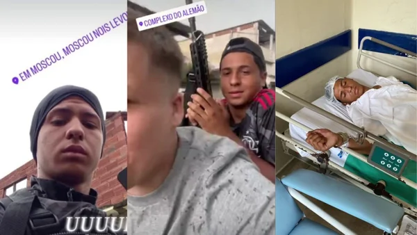 homem do CV preso pela polícia dentro de hospital