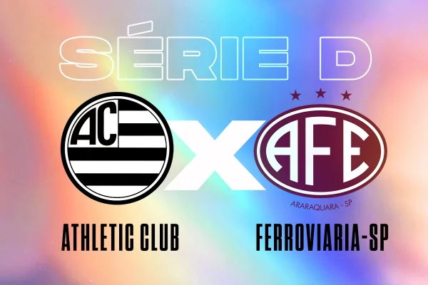 Arte mostra escudos de Athletic Club e Ferroviária - Metrópoles
