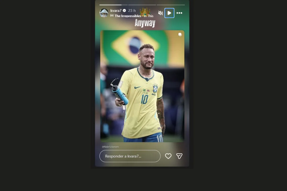 Kvaratskhelia homenageia Neymar e Cristiano Ronaldo após eliminações - imagem 1 Kvaratskhelia homenageia Neymar e Cristiano Ronaldo após eliminações - imagem 1