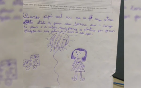cartinha para o papai noel