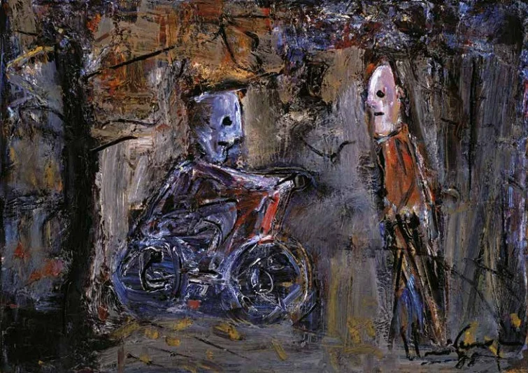 "Outono no Parque da Redenção II" (1988): óleo sobre tela. Foto: Catálogo/Reprodução "Outono no Parque da Redenção II" (1988): óleo sobre tela. Foto: Catálogo/Reprodução