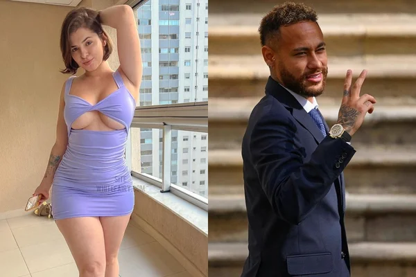 Montagem com fotos de Kerolay Chavez e Neymar Jr