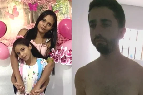 Mãe e filha (esquerda) foram mortas e tiveram os corpos queimados pelo marido dela em Guapó, Goiás
