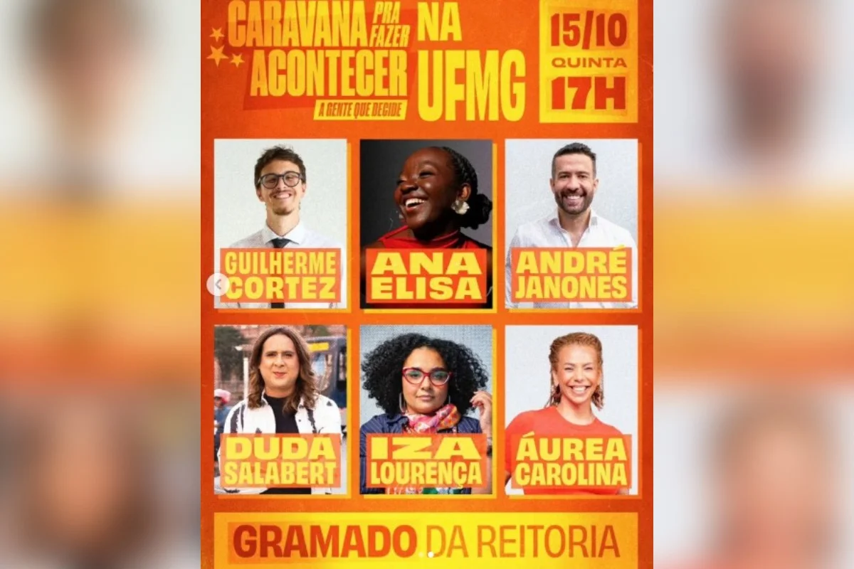 Com Ana Elisa e Janones, estudantes promovem ato pró-Lula na UFMG na quinta