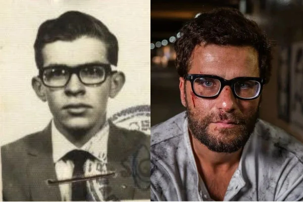 Montagem com fotos de Honestino Guimarães e Bruno Gagliasso