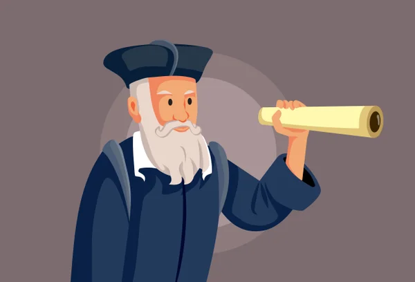 O astrólogo, médico e vidente francês Michel de Nostradamus (1503-1566)
