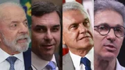 Lula, Flávio Bolsonaro, Ronaldo Caiado e Romeu Zema Lula, Flávio Bolsonaro, Ronaldo Caiado e Romeu Zema