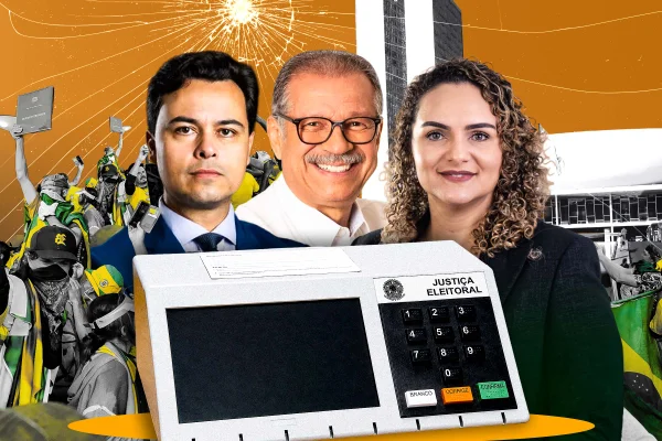 Advogados e candidatos Jeffrey Chiquini, Sebastião Coelho e Carolina Siebra