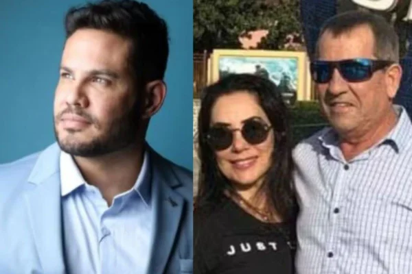 Montagem com fotos coloridas de envolvidos em morte de advogado em Cuiabá - Metrópoles