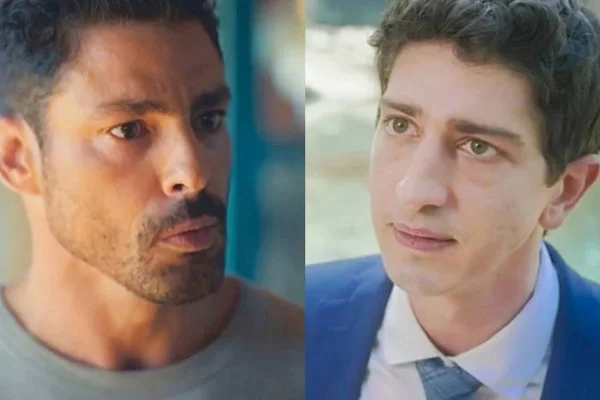 Imagem de Caio e Daniel, personagens da novela Terra e Paixão - Metrópoles