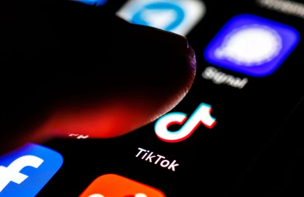 foto com cor. tela do tiktok - metrópoles