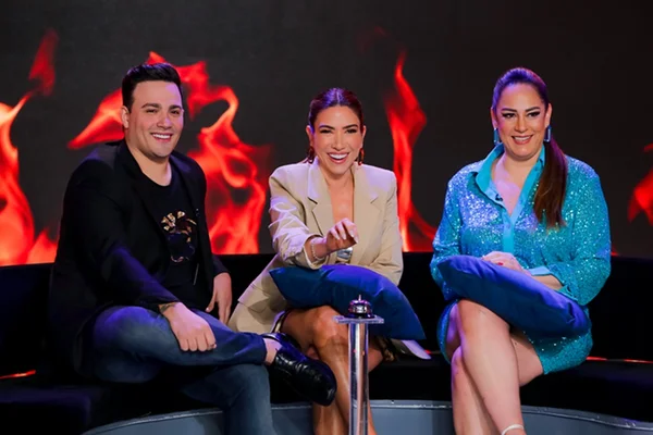 Gustavo Moura, Patrícia Abravanel e Silvia Abravanel (Foto: Gabriel Cardoso/SBT)