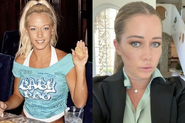 montagem com imagens da ex-playboy Kendra Wilkinson