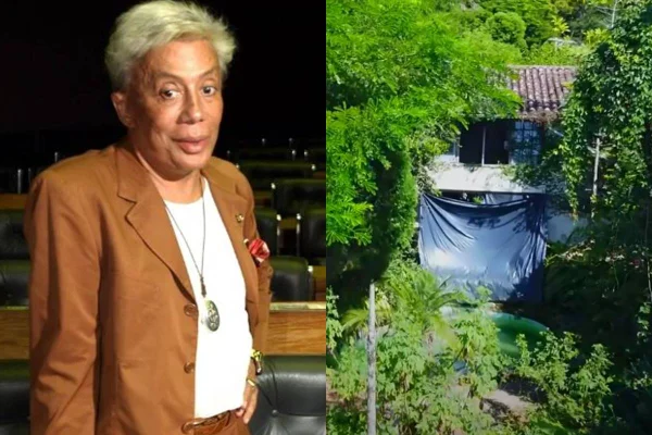 montagem com foto de clodovil e foto de casa abandonada - metrópoles