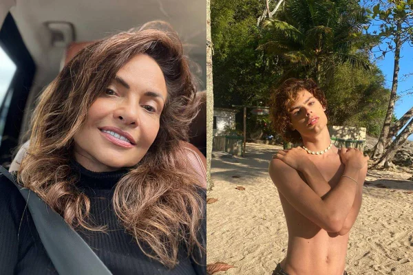 Foto colorida de Luiza Tome e do filho - Metrópoles