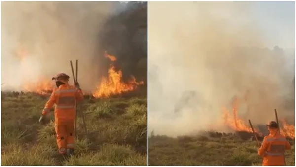 Homem coloca fogo em mato, tenta controlar chamas e morre em MG