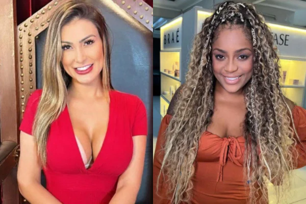 Foto colorida de Andressa Urach e Cariúcha - Metrópoles