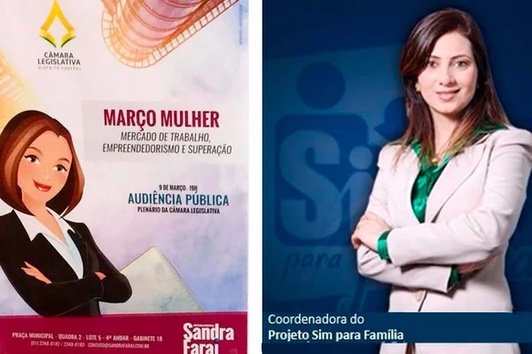 Distrital Sandra Faraj (SD) promove audiência pública e de quebra sua própria imagem em panfleto pago pela Câmara
