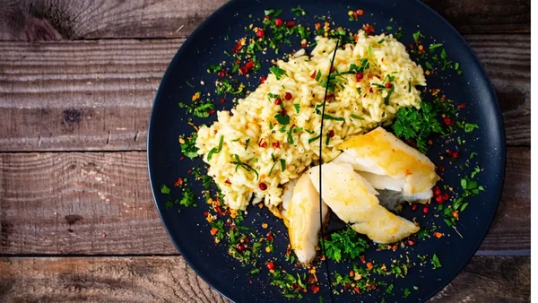 Risoto de bacalhau