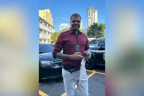 Imagem colorida do policial civil Rafael Moura, morto após ser baleado por sargento da Rota - Metrópoles