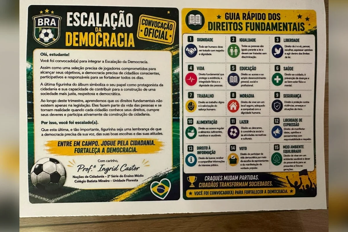 A iniciativa foi batizada de “Escalação da Democracia” A iniciativa foi batizada de “Escalação da Democracia”