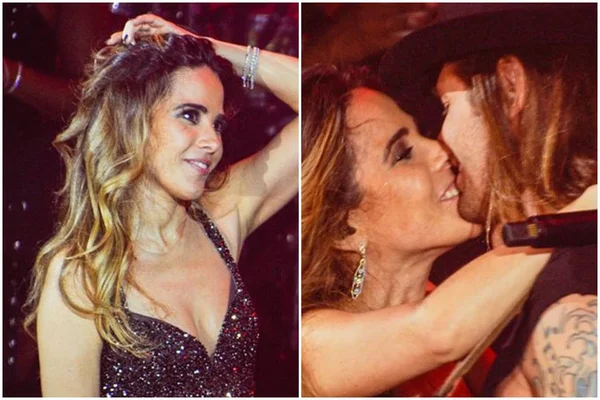 Dado Dolabella faz surpresa em show de Wanessa e ganha beijão da amada
