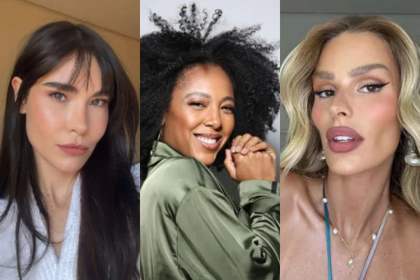 Ellen Milgrau, Negra Li e Yasmin Brunet em fotomontagem - Metrópoles