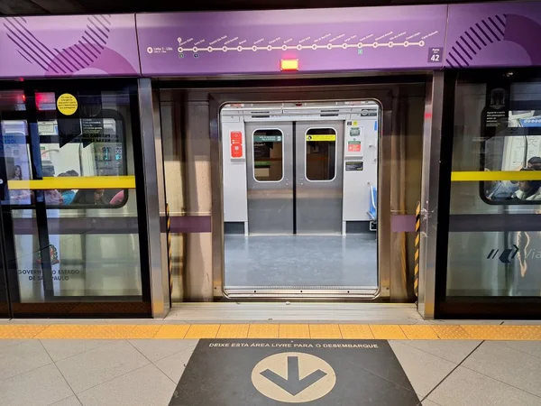 Linha 5-Lilás da ViaMobilidade, de metrô, em São Paulo - Metrópoles