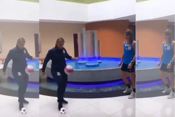 Vídeo: Milene Domingues e Gabi Zanotti jogam altinha em hotel