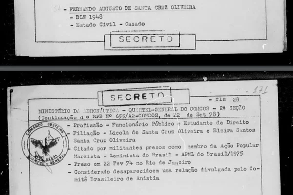 Documento desmente versão de Bolsonaro sobre pai de Santa Cruz