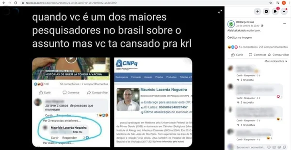 Médico responde fake news sobre Coronavac com palavrão e repercute nas redes