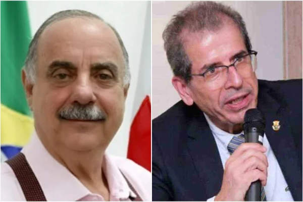 Imagem colorida, prefeito de Belo Horizonte (MG), Fuad Noman. Ao lado, o Procurador-Geral Hércules Guerra.