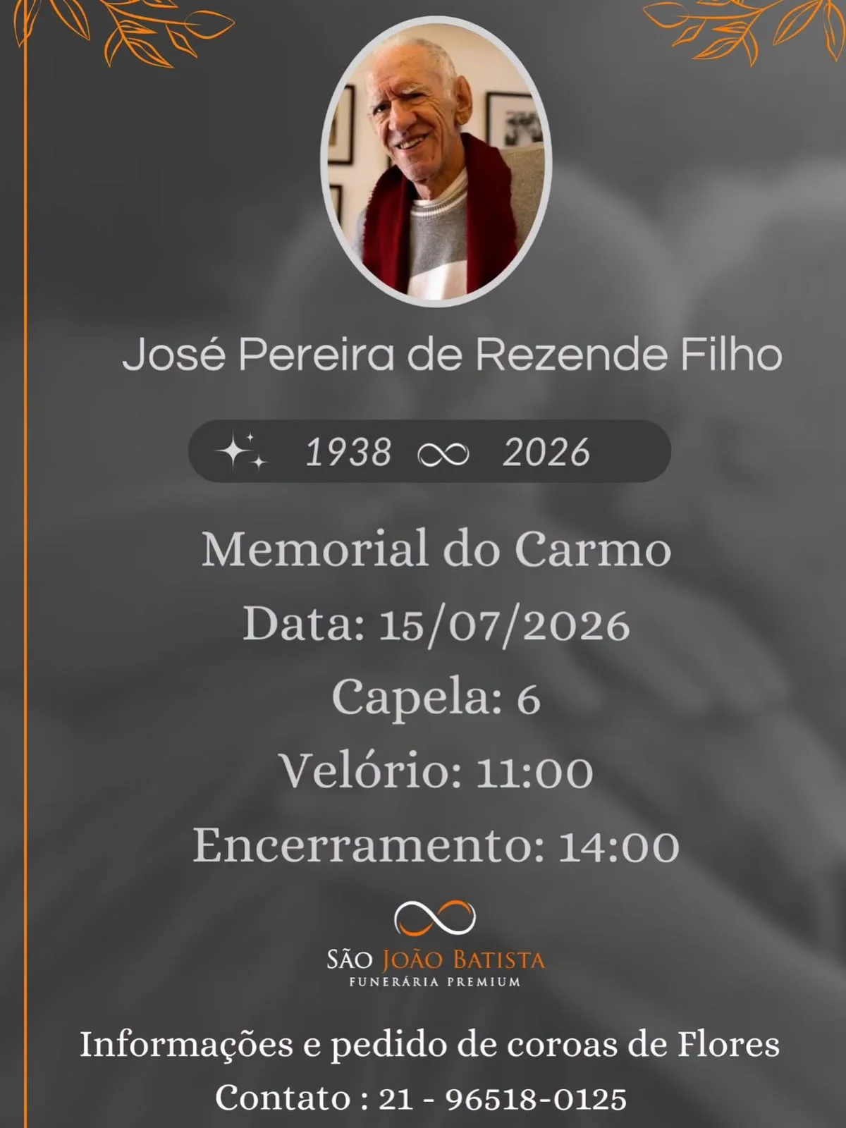 Ator Rui Rezende será velado no Memorial do Carmo, no Rio Ator Rui Rezende será velado no Memorial do Carmo, no Rio