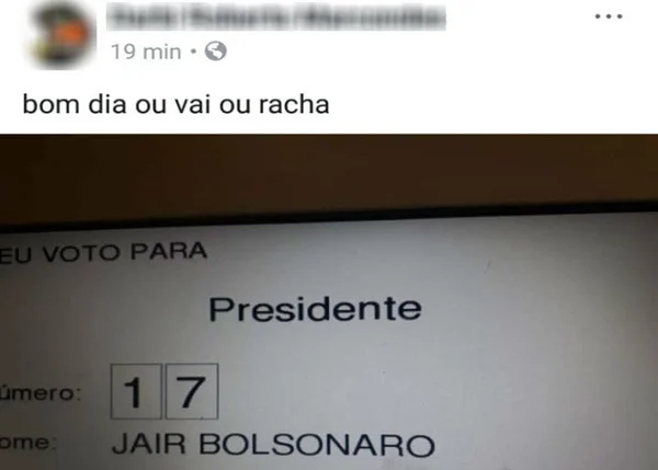 Após postar foto durante voto, eleitor do Bolsonaro é preso no PR