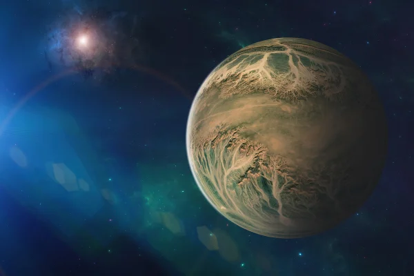 Exoplaneta colorida no espaço - Metrópoles