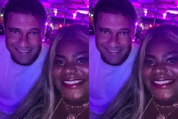Foto colorida de Jojo Todynho e o policial galã Gabriel Sequeira - Metrópoles