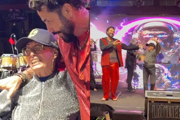 Montagem Latino e a mãe, Regina - Metrópoles