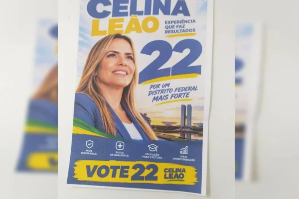 Material de campanha com número 22 atribuído a Celina é encontrado no DF