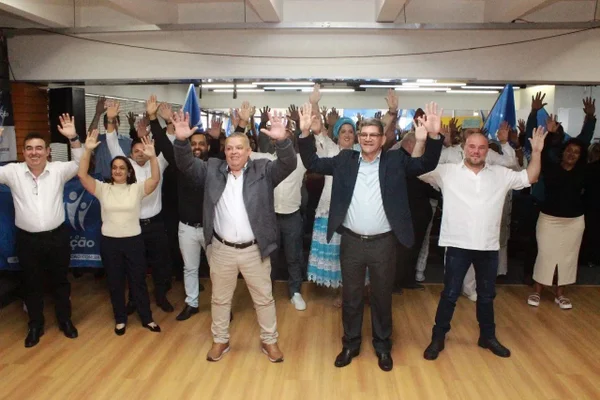 Coletivo Renovação, do PP, com Celso Silvino (de óculos, à direita) como titular - Metrópoles