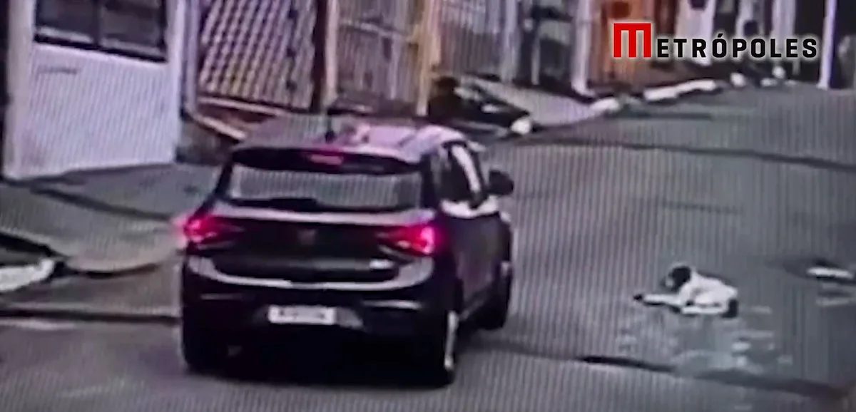 Câmera de segurança flagrou o momento do crime Câmera de segurança flagrou o momento do crime