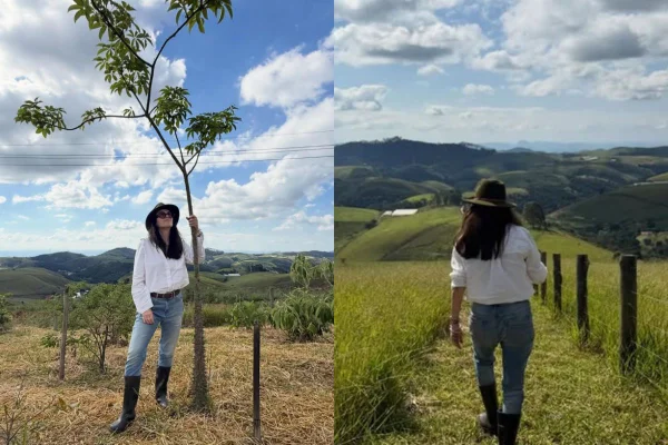 Apresentadora da Globo planta 2 mil árvores e recebe visita surpresa