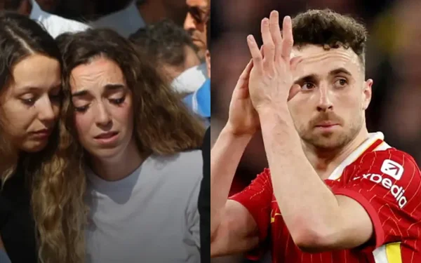Esposa de Diogo Jota se desespera e desaba no enterro do jogador