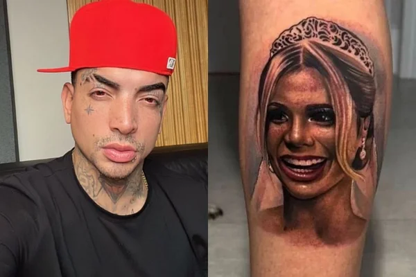 Após divórcio, MC Guimê cobre tatuagem de Lexa e resultado surpreende